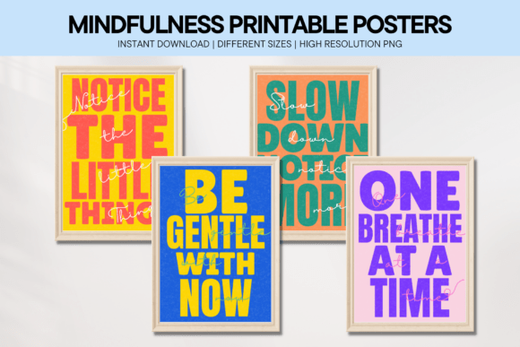 Download Mindfulness Quotes Wall Art Posters Set - Quote Collection