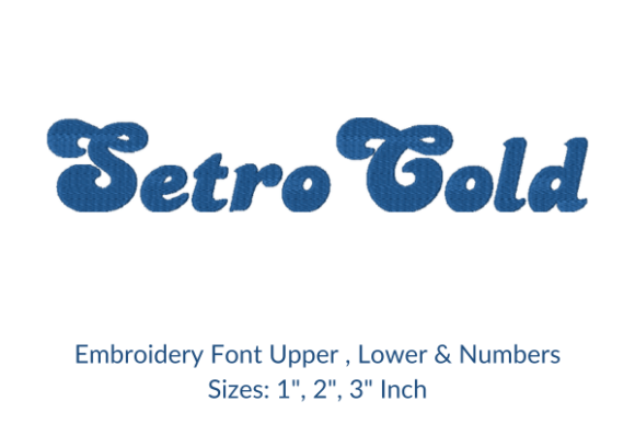 Download Retro Bold Font Embroidery Design - Bold Collection
